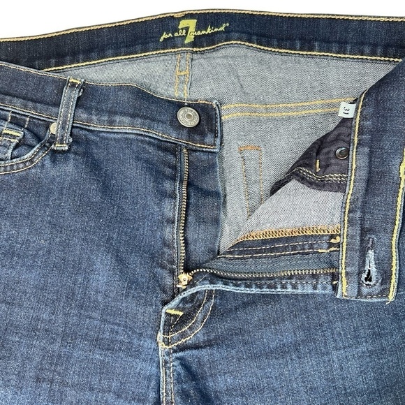 7 FOR ALL MANKIND Women's Rolled Hem Bermuda Denim Shorts Size 31 - Picture 5 of 16